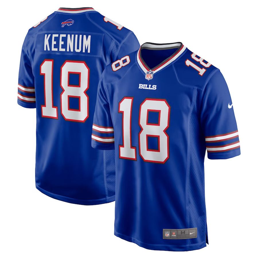 Men Buffalo Bills #18 Case Keenum Nike Royal Game Player NFL Jersey